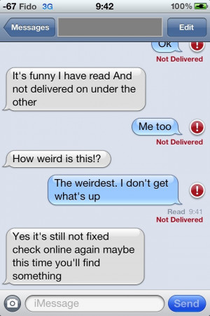 iMessage Not Delivered but Read?
