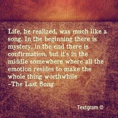 last song books more the last song book quotes nicholas sparks quotes ...