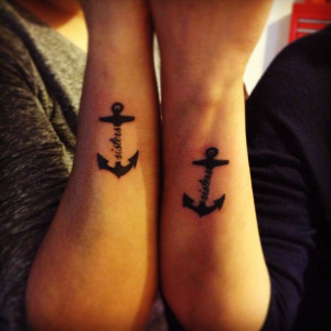 Sister anchor tattoos