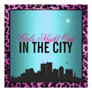 Girls night out in the city invitation