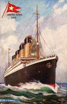 Postcards & tickets from the Titanic's passengers.