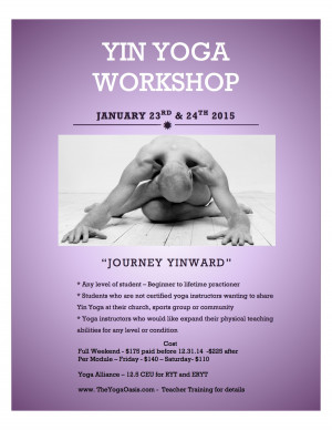 Yin Yoga Teacher Training and Student Intensive Immersion