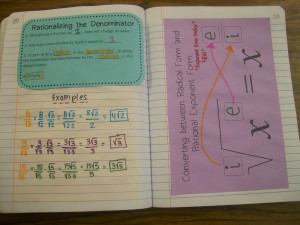 ... and dividing radicals dividing radicals interactive notebook page