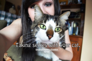 Taking selfies with your cat
