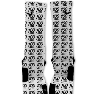 Keep It 100 Emoji Custom Nike Elite Socks