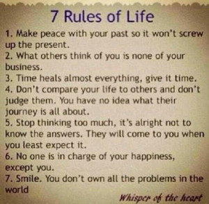 Seven Rules Of Life.