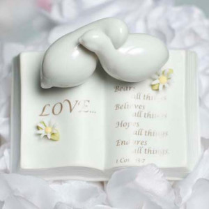 Bible and Dove Cake Topper