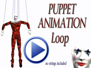 MARIONETTE STRING PUPPET MIME JESTER CLOWN ANIMATED LOOP contents
