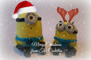 ... , sugarcraft minions, cremem egg minions, Merry Christmas Message