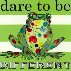 Dare to Be Different Frog Canvas Wall Art