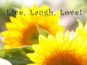 Live Laugh Love: Sunflower Premium Poster by Nicole Katano