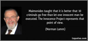 Maimonides taught that it is better that 10 criminals go free than let ...