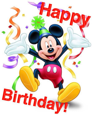 mickey mouse saying happy birthday