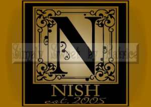 MONOGRAM Family Initial Vinyl Wall Saying Lettering Quote Decor Decal ...