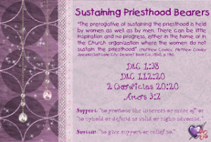 Sustaining Priesthood Bearers
