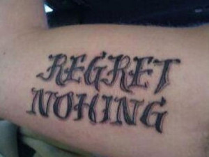 Right...I'm SURE he doesn't regret not checking the damn spelling!!!