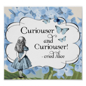 Alice in Wonderland Curiouser Butterflies Poster