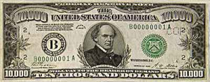 Salmon P. Chase, commemorated on the $10,000 bill, founded the Free ...