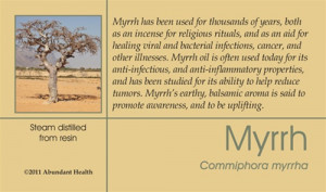 3593 - Myrrh Essential Oil Sample Cards (pkg. of 12 cards)