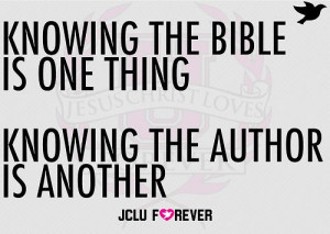 Even the devil can quote scripture... Reading the Bible is one thing ...