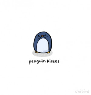 ... penguin kisses ~ I can’t stop drawing penguins; they’re too cute