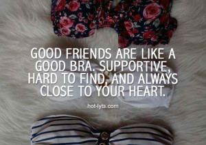 true friends good friends are like a good bra supportive