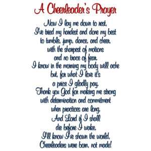 Cheerleaders prayer