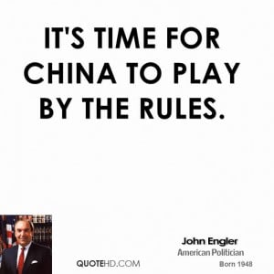 It's time for China to play by the rules.