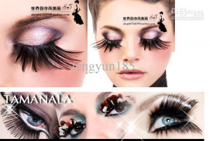 Black feather black false eyelashes