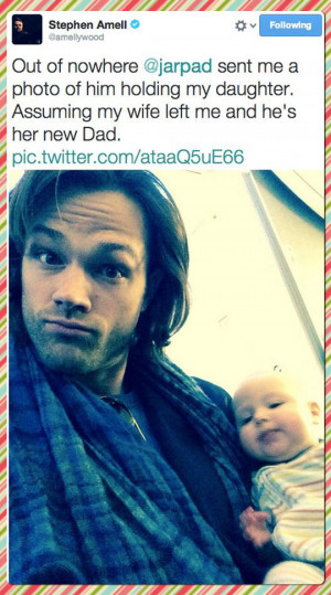 Jared Padalecki is in your Twitter, parenting your daughter…