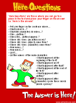 Improve Reading Comprehension with these 'Here' Questions - 3 Level ...