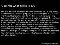 life depression suicide tired self harm cutting dying not good enough ...