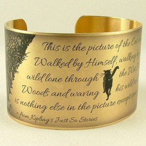 Rudyard Kipling Just So Stories Brass Quote by JezebelCharms, $40.00