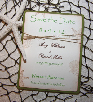 Rustic Beach Save the Date Cards