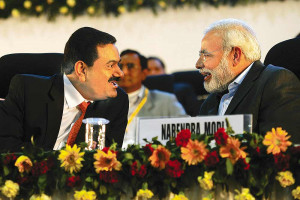 Gautam Adani and Modi at the ‘Vibrant Gujarat’ summit, 2011
