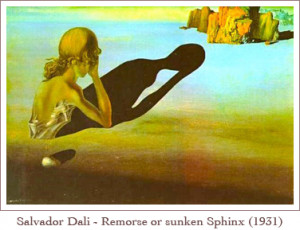 Salvador Dali - Remorse or sunken Sphinx (1931)
