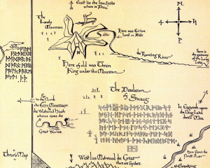 Anglo-Saxon runes on Thror's Map from The Hobbit