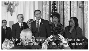 Twitter / LuvFoodAndMedia: President Obama LGBT quote