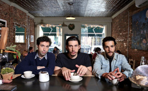 From left, Alex Karpovsky, Adam Driver and Christopher Abbott of ...