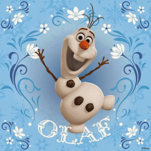 Olaf es el muñeco de nieve que le gusta dar abrazos