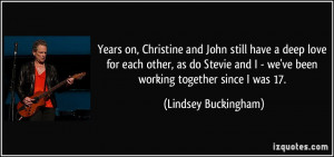 More Lindsey Buckingham Quotes