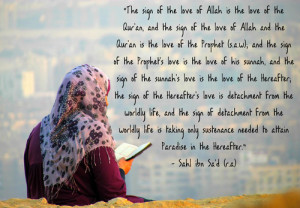 Qur’an is the love of the Prophet (ﷺ); and the sign of the Prophet ...