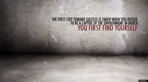 The First Step Toward Success