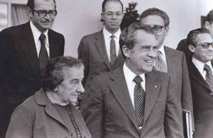 Richard Nixon with Golda Meir at the White House