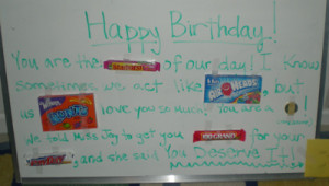 Write Your Message Using As MANY Candy Bars As Possible!