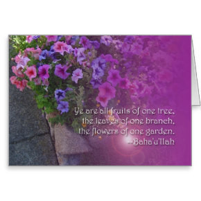 Beautiful Baha'i Unity Quotation Card card