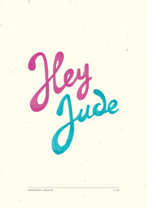 Hey Jude typografi