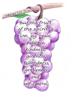 Scripture Art Fruit of the Vine Bible Verse print