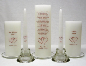 Frans Candles Wedding Unity Candles