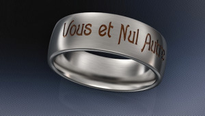 Titanium Posey Rings & Text Engraved Rings